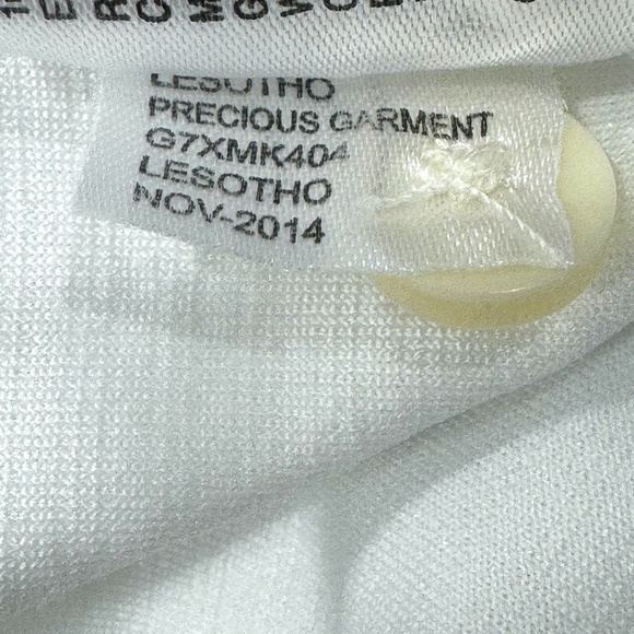 GREG NORMAN WHITE TONAL STRIPE PATTERN PLAY DRY COLLARED POLO SHIRT - Picture 11 of 11